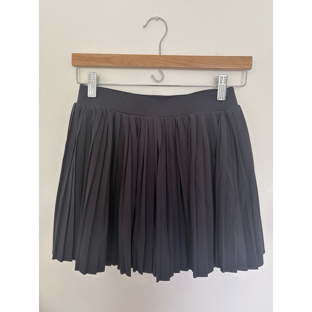 FLX Pleated Athletic Skort Womens Small Gray Tennis Golf Skirt Built In Shortsa